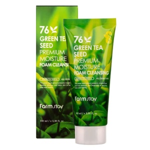 FarmStay Green Tea Seed Premium Moisture Foam Cleansing 100ml